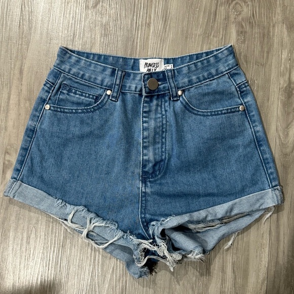 PRINCESS POLY HOODWINK DENIM SHORTS - Picture 4 of 7